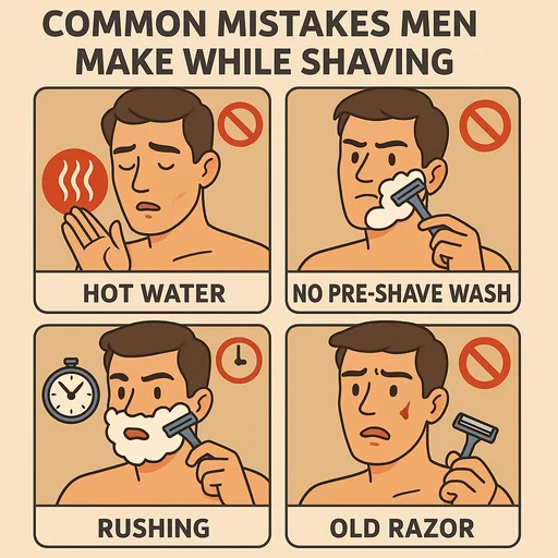 Common Mistakes Men Make While Shaving