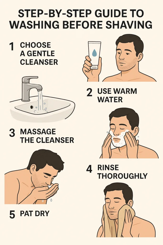 Step-by-Step Guide to Washing Before Shaving